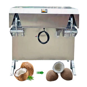 Máquina de eliminación de cáscara de coco de doble cabeza de 10-15 segundos/PC, máquina de cáscara de coco marrón maduro de acero inoxidable - Product Image 2