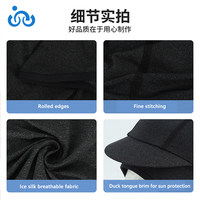 Gorra de Ciclismo de Seda Helada con Visera, Secado Rápido, Transpirable, Anti-Sudor, Forro Ligero para Casco, Protección UV, Gorra de Ciclismo Tipo Calavera