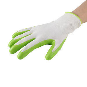 Guantes de Nitrilo Verdes con Recubrimiento, Forro de Punto Blanco, Resistentes al Aceite, para Logística, Manipulación de Piezas y Trabajo - Product Image 3
