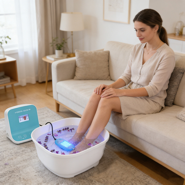 Multifunctional Hydrogen Gas Generator Micro Nano Bubble Generator Professional Hands and Feet Care Device for Home Salon Spa