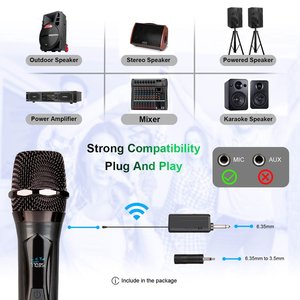 Wireless Dynamic Handheld Metal <b>Microphone</b> Set 2.4G Noise Cancelling Receiver Type-C Cable Colorful Stand Adapters for Singing - Product Image 2