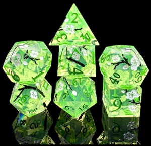 Dés de jeu de table DND COC pour groupes de jeu Dungeons and Dragons Cthulhu, polyèdre à angle droit, 7 pièces colorées - Product Image 3