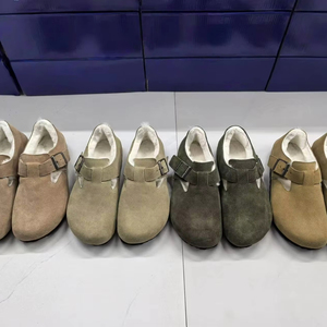 Logo stampato invernale personalizzato morbido e caldo in pelliccia di cotone Flat sandali Birken da <span class=keywords><strong>uomo</strong></span> pantofole in pelle in Stock con Logo per gli uomini - Product Image 1