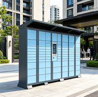 Casier à colis intelligent extérieur étanche, armoire de livraison et de retrait en libre-service pour la communauté, casier à colis avec écran tactile