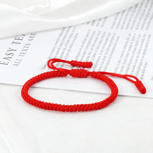 Bán Buôn <span class=keywords><strong>Handmade</strong></span> Bện Tây Tạng May Mắn Hôn Vòng Đeo Tay Phụ Nữ Người Đàn Ông Có Thể Điều Chỉnh Hàn Quốc Lụa Chuỗi Dệt Màu Sắc Tinh Khiết Vài Vòng Đeo Tay - Product Image 4