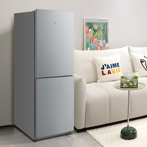 Top-Freezer <b>Refrigerator</b> 177L Direct Cooling Compact Design Stainless Steel - Product Image 2
