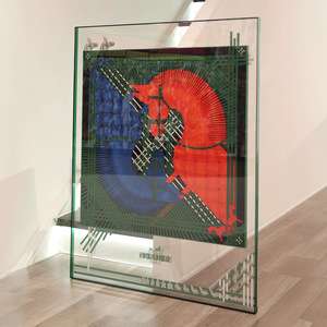 Sciarpa di seta ispirata <span class=keywords><strong>arte</strong></span> della parete in scatola acrilica decorazione murale di lusso per Studio <span class=keywords><strong>Boutique</strong></span> - Product Image 6