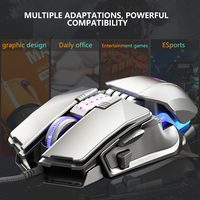 Souris optique filaire pour jeux LEAVEN V710 Brands 8D FPS E-sports, pour les mains gauche et droite, souris de jeu pour PC, souris de jeu RGB pour joueur