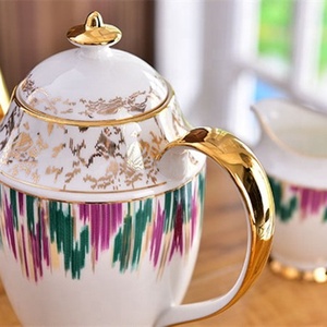 Factory Direct Sales Sustainable <b>Ceramic</b> Rococco Coffee Set Royal Style PC Saucer for Hotels Drinkware and Promotions - Product Image 5