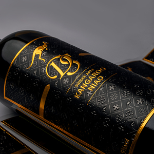 Custom High-End Silver <strong>Embossing</strong> Glossy PVC Metal Aluminum Pet Material Waterproof Logo <strong>Label</strong> Stickers Wine Packaged Sheets - Product Image 2