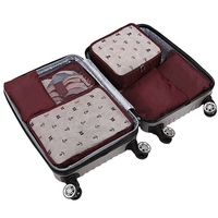 Organisateur de bagages de voyage unisexe, grand ensemble de cubes de rangement en nylon écologique, pochettes à fermeture éclair imperméables pour le linge et le rangement des sous-vêtements