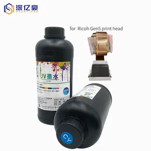 Tinta de curado LED UV Uso de limpiador UV para Ricoh Gen5 Gen6 GH2220 Gen5i Toshiba ce4m Konica Cabezal de impresión Tinta de impresión UV