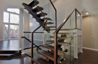 Aleader Main courante en acier inoxydable Rampe d'escalier en verre Tube circulaire Balustrades Accessoire Pilier Système de moulage de précision