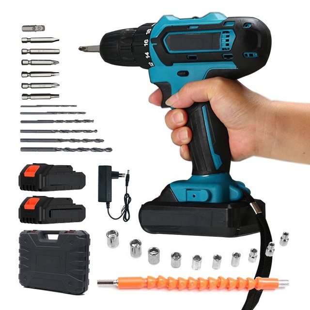Electric Screwdriver Drill Set Cordless Power Drill Tools High Quality Electric Drill Toolbox Inalambrico Taladro for Home DIY