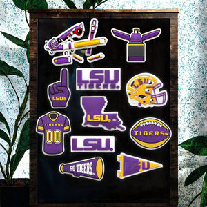 Gantungan Kunci Sepatu Karet PVC Gaya Tim Sepak Bola Amerika JX American Hot Football Team <span class=keywords><strong>LSU</strong></span> Tigers untuk Hadiah - Product Image 3