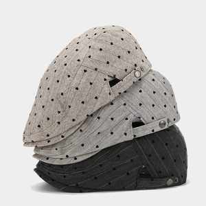 Sombrero Ivy con Diseño de Corazón, Moda Primavera 2025, Sombrero Ivy Plano a Rayas para Mujer - Product Image 1