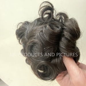 Pizzo di buona qualità e Base per capelli 7 "* 9" per gli uomini Toupees - Product Image 5