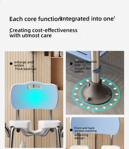 เก้าอี้อาบน้ำสีขาวน้ำหนักเบาขายดี พร้อมเก้าอี้นั่งสำหรับอ่างอาบน้ำและห้องอาบน้ำ - Product Image 4