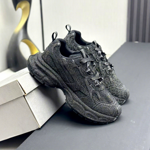Chunky Lace-up Sneakers Breathable Anti-Slip Casual Fashion Trend Walking <b>Shoes</b> - Product Image 4