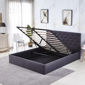 Cadre de <span class=keywords><strong>lit</strong></span> de style moderne, rembourrage en <span class=keywords><strong>lin</strong></span>, plateforme, <span class=keywords><strong>lit</strong></span> queen-size, <span class=keywords><strong>lit</strong></span> king-size avec rangement, ensembles de cadres de <span class=keywords><strong>lit</strong></span> pour meubles de chambre à coucher - Product Image 1