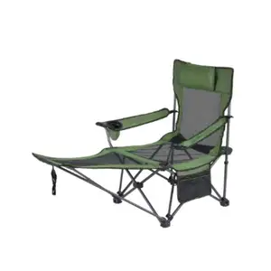 Vente en gros de chaise inclinable pliable portable pour camping familial en plein air pour pêche sur pelouse chaise de plage pliante