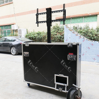 55 pouces motorisé ascenseur tv flight case merchandising