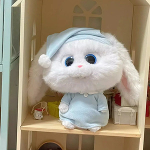 Evcil hayvanların gizli ömrü peluş oyuncaklar Kawaii tavşan dolması havuç hareketli kulaklar çizgi film bebeği süs oyuncaklar hediyeler - Product Image 3