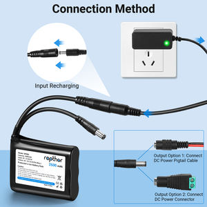 Аккумуляторная батарея Rapthor 12В 2600мАч литий-ионная с зарядным устройством, совместимая с устройствами 12В, для проектов DIY и т.д. - Product Image 4