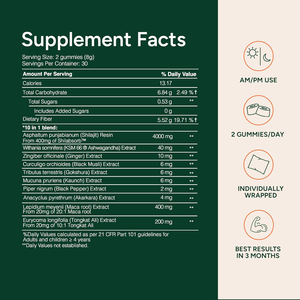 Gummy au Shilajit Doré Personnalisé 10 en 1, Complément Alimentaire en Fibres, Extrait Pur et Biologique de Résine de Shilajit de l'Himalaya - Product Image 6