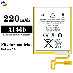 Nhà Máy bán hàng trực tiếp của chất lượng cao 220mAh a1446 có thể sạc lại pin cho <span class=keywords><strong>iPod</strong></span> <span class=keywords><strong>nano</strong></span> 7th - Product Image 2