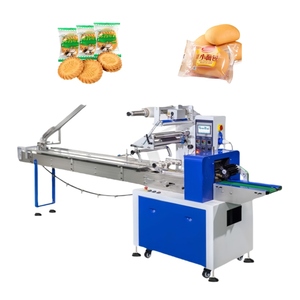 Máquina empacadora automática de bolsas de embalaje de almohada de flujo de alimentos de pan de galletas de fideos instantáneos de alta calidad - Product Image 1