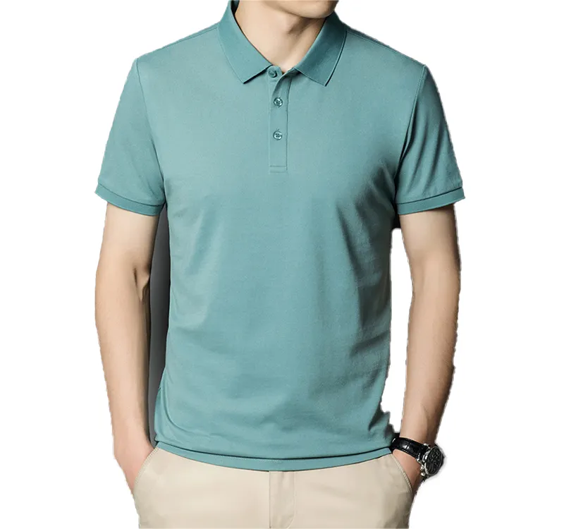OEM/ODM Stylish Solid men shirt polo casual new design t-shirt