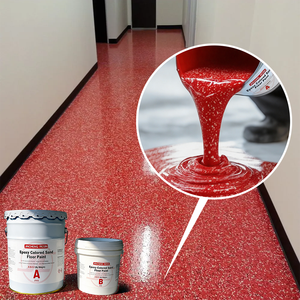 Peinture pour sols en <span class=keywords><strong>béton</strong></span> époxy à base de sable de quartz coloré antidérapante, auto-nivelante, imperméable, application au pinceau pour appartement, cour - Product Image 1