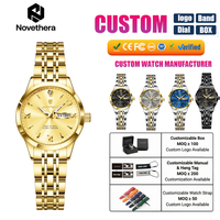 Meilleures ventes pour 504 Montre-bracelet élégante et simple pour femmes, mouvement à quartz, bracelet en acier inoxydable, étanche 3ATM, chronographe
