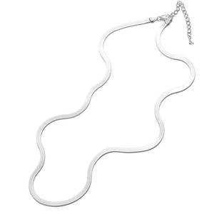 Cadenas de Acero Inoxidable 316L Hipoalergénicas de Moda, al por Mayor, Personalizadas, con Baño de Oro de 14k y 18k, Cadena Plana para Mujer - Product Image 6