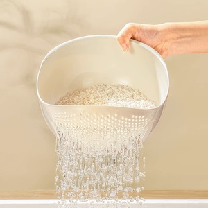 Rice Washing <b>Basket</b> Extra Large Plastic Colander For Kitchen Drain Basin Fruit Vegetable Strainer - Product Image 1
