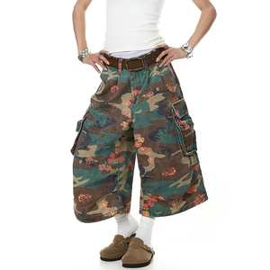 Custom <strong>Camouflage</strong> Wide Leg <strong>Shorts</strong> <strong>for</strong> <strong>Women</strong> Camo Print Baggy Cargo Denim <strong>Shorts</strong> Woman - Product Image 4