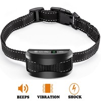 Nouveau Collier Électrique Moderne et Étanche pour Chien et Chat avec Fonction Anti-Aboiement Réglable et Lumières, en Nylon