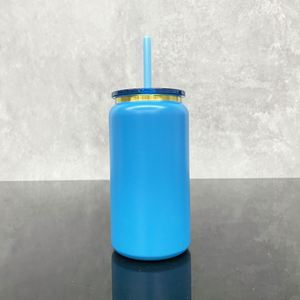 16Oz Gold Plated Red Dark Green Black Blue Powder Coated Stainless Steel Double Walled Soda <b>Beer</b> Cans - Product Image 3