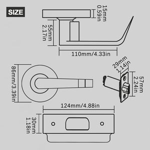 Serrure cylindrique de qualité commerciale robuste en acier inoxydable 304, ensemble de serrures de porte modernes haute sécurité, certifiées UL, pour la vente en gros - Product Image 5
