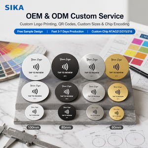 Etiqueta NFC Redonda SIKA para Reseñas, Disco con Impresión Personalizada para Reseñas de <span class=keywords><strong>Google</strong></span>, para Restaurantes, Cafés, Salones, Tiendas y Mostradores - Product Image 5