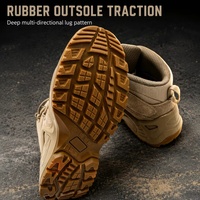 Bottes tactiques d'hiver pour la randonnée en plein air, unisexes, à lacets, imperméables, en tissu Oxford et en cuir, logo personnalisable
