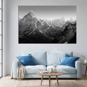 Majestic Snowy Peak Canvas Print Modern Minimalist Wall Art,<b>WRAPPED</b> CANVAS - Product Image 3