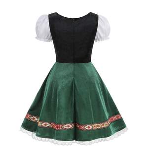 Vestido Oktoberfest para mujer Vestido <span class=keywords><strong>de</strong></span> sirvienta <span class=keywords><strong>de</strong></span> cerveza con gargantilla Disfraces <span class=keywords><strong>de</strong></span> fiesta verdes - Product Image 2