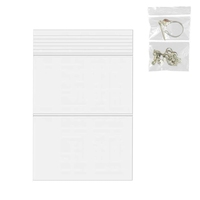 Sacs en plastique transparents miniatures à double fermeture éclair, imprimés avec logo personnalisé, pour bijoux, lunettes, petites pièces de quincaillerie