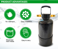 Réservoir de filtration d'eau à commande manuelle avec poignée de transport et vanne multi-ports pour équipement de traitement portable
