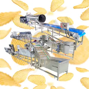 1/4 jalur produksi kentang goreng Frozen Usine Frite skala kecil keripik kentang manis membuat mesin listrik