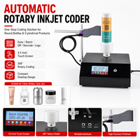 Imprimante jet d'encre rotative automatique 360 degrés pour le codage par lots de bouteilles, machine d'impression de codes QR et de dates d'expiration pour les cosmétiques