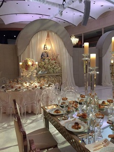 Supporto per candele Votive <span class=keywords><strong>in</strong></span> <span class=keywords><strong>vetro</strong></span> con stelo lungo a stelo nero chiaro a pavimento alto - Product Image 4