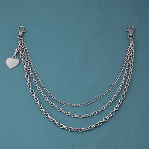 Cadena para Pantalones con Colgante de Corazón, Cadena de Cintura Multicapa de Aleación de Zinc para Mujer, Uso Diario, Estilo Hip Hop, Joyería Corporal - Product Image 3